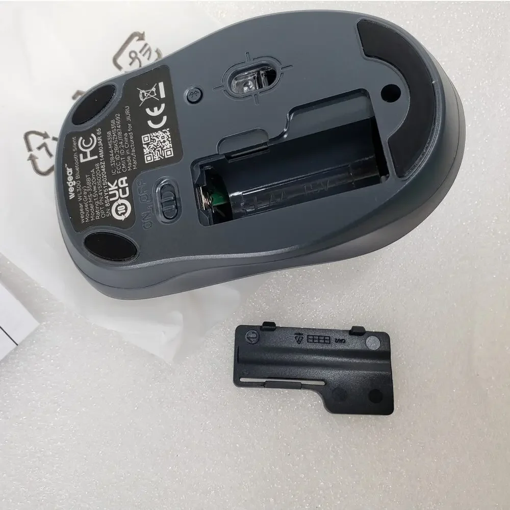 Wegear WL300 Bluetooth Silent Wireless Mouse - Ergonomic Grey Optical Mouse